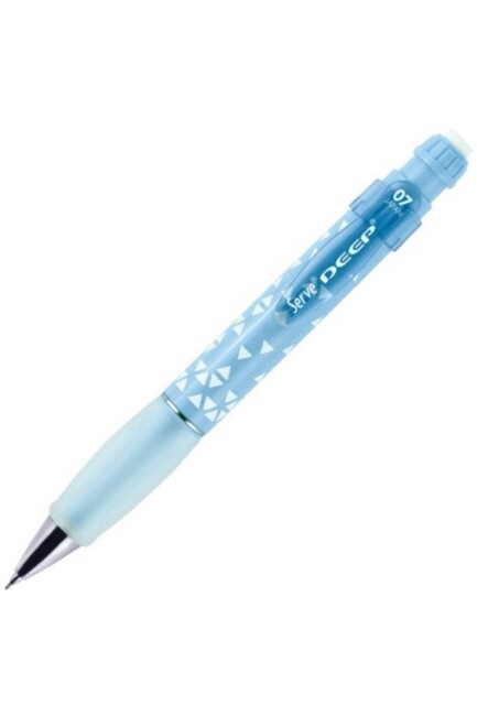 SERVE DEEP ÜÇGEN BASKILI 0,7 mm VERSATİL UÇLU KALEM G. Mavi - SERVE