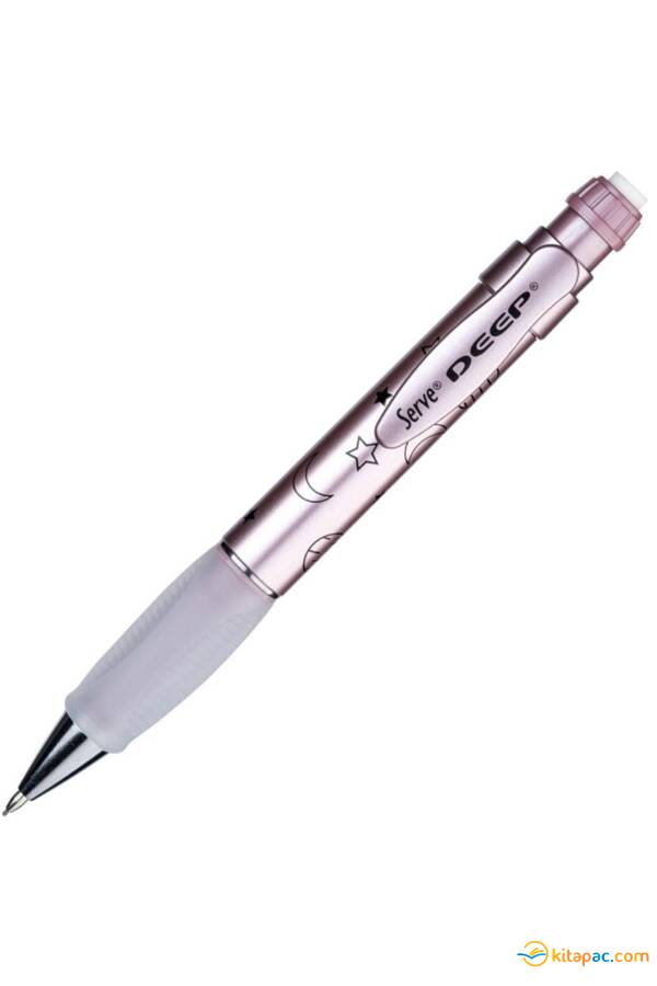 SERVE DEEP VERSATİL UÇLU KALEM 0,7 mm Roze Ay Yıldız UZAY SERİSİ - 1