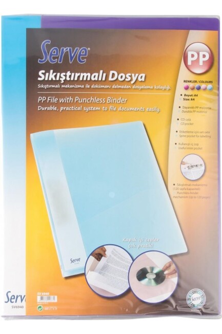 SERVE SV 6940 SIKIŞTIRMALI DOSYA Pembe - SERVE