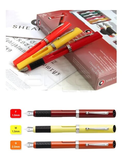 SHEAFFER CALLİGRAPHY SETİ Kitapçık 3 kalem 14 Refil - 3