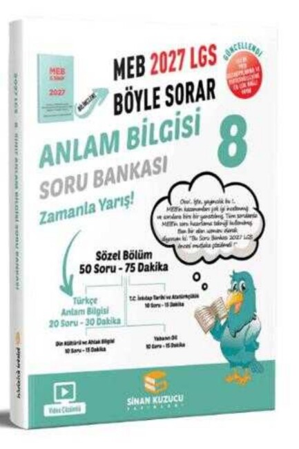 SİNAN KUZUCU 2027 8.SINIF ANLAM BİLGİSİ SORU BANKASI - SİNAN KUZUCU YAYINLARI