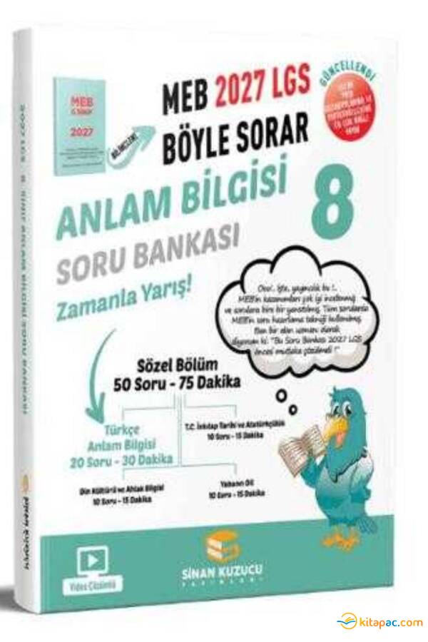 SİNAN KUZUCU 2027 8.SINIF ANLAM BİLGİSİ SORU BANKASI - 1
