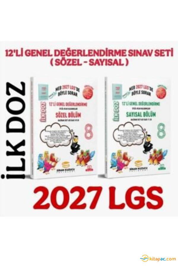 SİNAN KUZUCU 2027 8.SINIF İLK DOZ 12 Lİ GENEL DEĞERLENDİRME SINAV 2 Lİ SET - 1