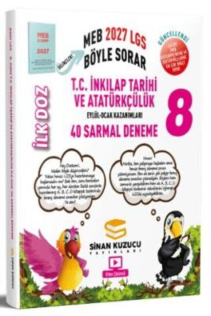 SİNAN KUZUCU 2027 8.SINIF İNKİLAP TARİHİ İLK DOZ SARMAL BRANŞ DENEMELERİ - SİNAN KUZUCU YAYINLARI