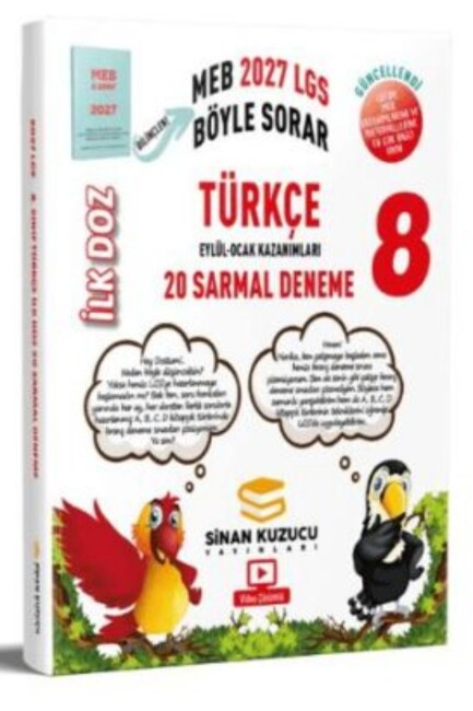 SİNAN KUZUCU 2027 8.SINIF TÜRKÇE İLK DOZ SARMAL BRANŞ DENEMELERİ - SİNAN KUZUCU YAYINLARI