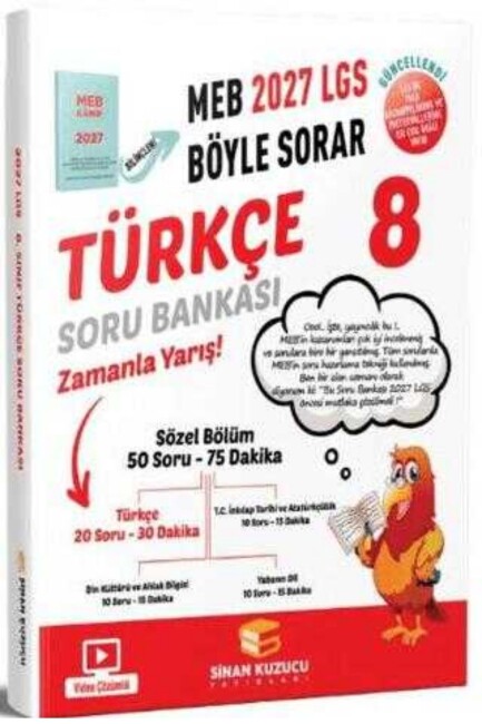 SİNAN KUZUCU 2027 8.SINIF TÜRKÇE SORU BANKASI - SİNAN KUZUCU YAYINLARI