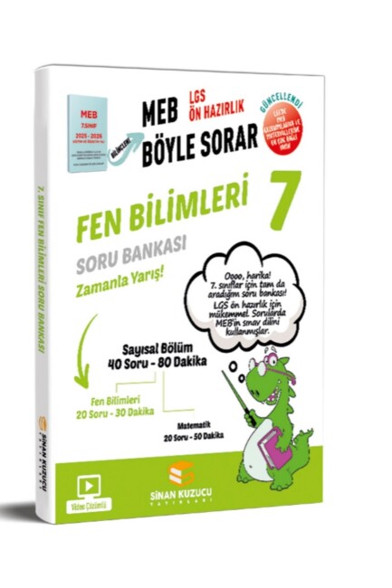 SİNAN KUZUCU 7.Sınıf FEN BİLİMLERİ MEB BÖYLE SORAR SORU BANKASI - 2026 - SİNAN KUZUCU YAYINLARI