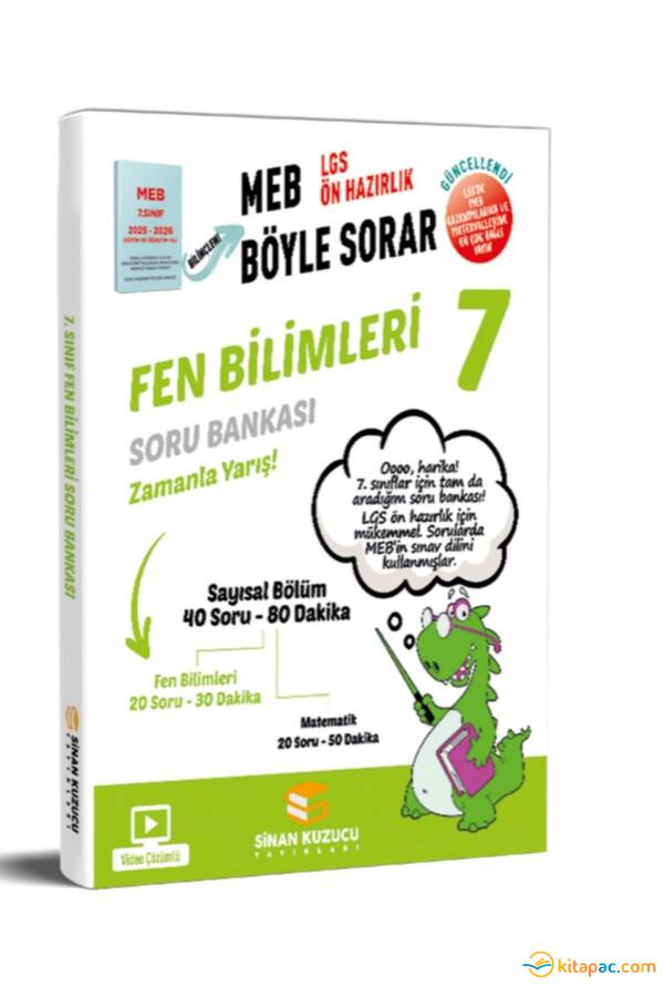 SİNAN KUZUCU 7.Sınıf FEN BİLİMLERİ MEB BÖYLE SORAR SORU BANKASI - 2026 - 1