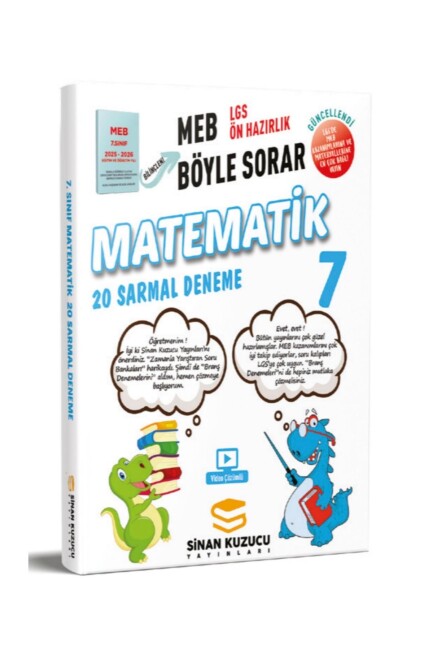 SİNAN KUZUCU 7.Sınıf MATEMATİK İLK DOZ SARMAL BRANŞ DENEMELERİ - 2026 - SİNAN KUZUCU YAYINLARI