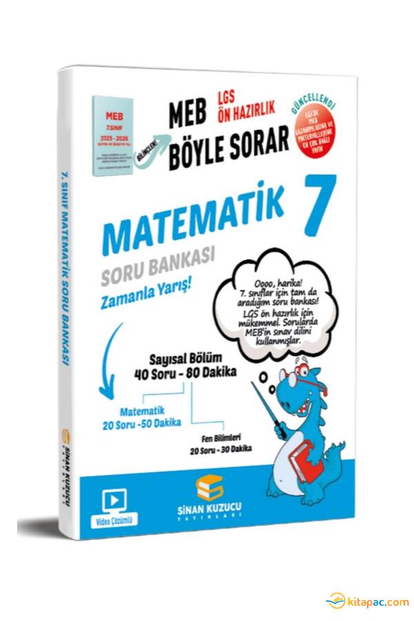 SİNAN KUZUCU 7.Sınıf MATEMATİK MEB BÖYLE SORAR SORU BANKASI - 2026 - 1