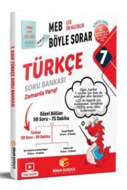SİNAN KUZUCU 7.Sınıf MEB BÖYLE SORAR TÜRKÇE SORU BANKASI - SİNAN KUZUCU YAYINLARI