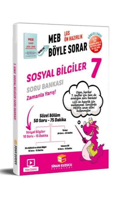 SİNAN KUZUCU 7.Sınıf SOSYAL BİLGİLER MEB BÖYLE SORAR SORU BANKASI - 2026 - SİNAN KUZUCU YAYINLARI