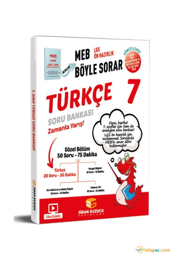 SİNAN KUZUCU 7.Sınıf TÜRKÇE MEB BÖYLE SORAR SORU BANKASI - 2026 - 1