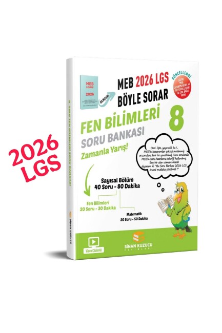 SİNAN KUZUCU 8.Sınıf FEN BİLİMLERİ MEB BÖYLE SORAR SORU BANKASI - 2026 - SİNAN KUZUCU YAYINLARI