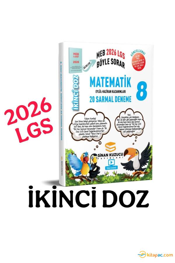 SİNAN KUZUCU 8.Sınıf MATEMATİK İKİNCİ DOZ SARMAL BRANŞ DENEMELERİ - 2026 - 1