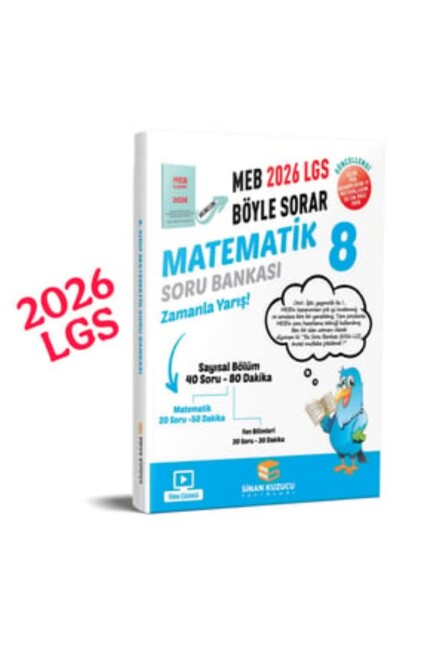 SİNAN KUZUCU 8.Sınıf MATEMATİK MEB BÖYLE SORAR SORU BANKASI - 2026 - SİNAN KUZUCU YAYINLARI