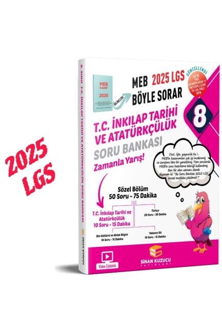 SİNAN KUZUCU 8.Sınıf İNKILAP TARİHİ MEB BÖYLE SORAR SORU BANKASI - 2025 - SİNAN KUZUCU YAYINLARI