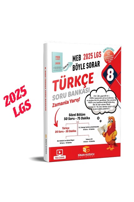 SİNAN KUZUCU 8.Sınıf MEB BÖYLE SORAR TÜRKÇE SORU BANKASI - SİNAN KUZUCU YAYINLARI