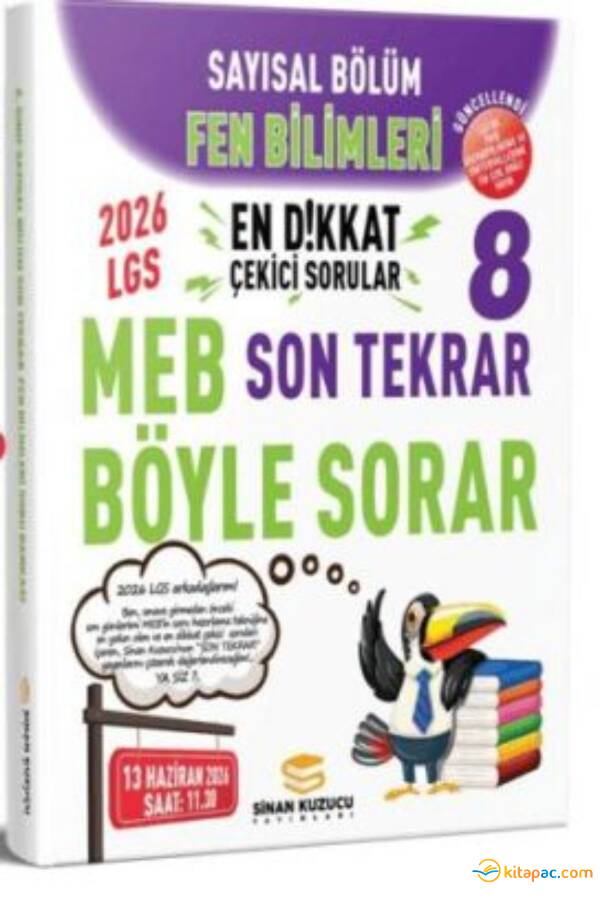 SİNAN KUZUCU 8.SINIF SAYISAL FEN BİLİMLERİ SON TEKRAR SORU BANKASI 2026 - 1