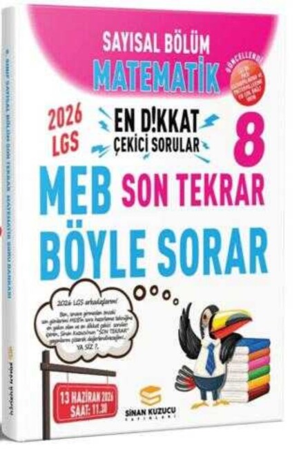 SİNAN KUZUCU 8.SINIF SAYISAL MATEMATİK SON TEKRAR SORU BANKASI 2026 - SİNAN KUZUCU YAYINLARI