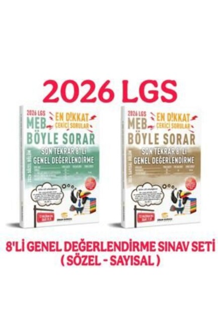 SİNAN KUZUCU 8.SINIF SAYISAL SÖZEL 8 Lİ SON TEKRAR SINAV SETİ 2026 - SİNAN KUZUCU YAYINLARI