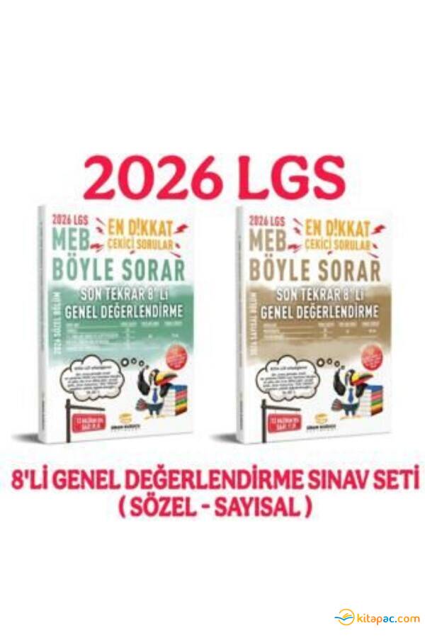 SİNAN KUZUCU 8.SINIF SAYISAL SÖZEL 8 Lİ SON TEKRAR SINAV SETİ 2026 - 1