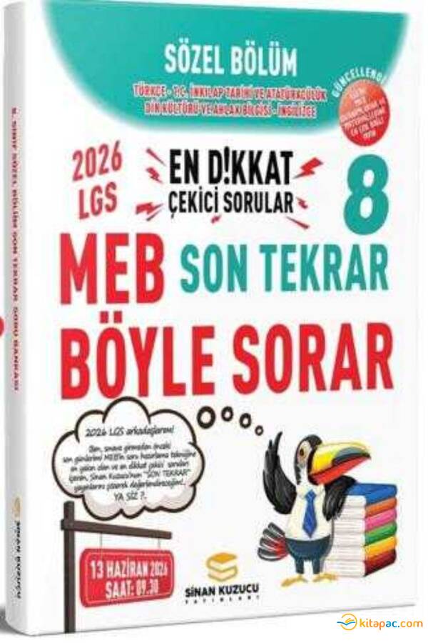 SİNAN KUZUCU 8.SINIF SÖZEL SON TEKRAR SORU BANKASI 2026 - 1