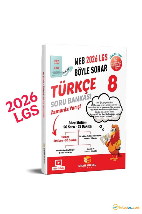 SİNAN KUZUCU 8.Sınıf TÜRKÇE MEB BÖYLE SORAR SORU BANKASI - 2026 - 1