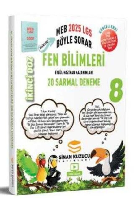 SİNAN KUZUCU İKİNCİ DOZ 8.Sınıf MEB BÖYLE SORAR FEN BİLİMLERİ 20 DENEME - SİNAN KUZUCU YAYINLARI