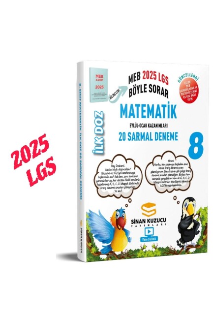 SİNAN KUZUCU İLK DOZ 8.Sınıf MEB BÖYLE SORAR MATEMATİK 20 DENEME - SİNAN KUZUCU YAYINLARI