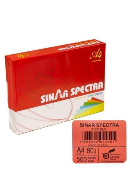 SINAR A4 500 lü FOTOKOPİ KAĞIDI KAĞIT Kırmızı - ERSAN OFİS