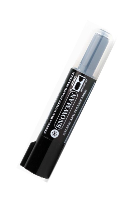 SNOWMAN Kalın Uç BEYAZ TAHTA KALEMİ KARTUŞLU - Siyah - ESMO