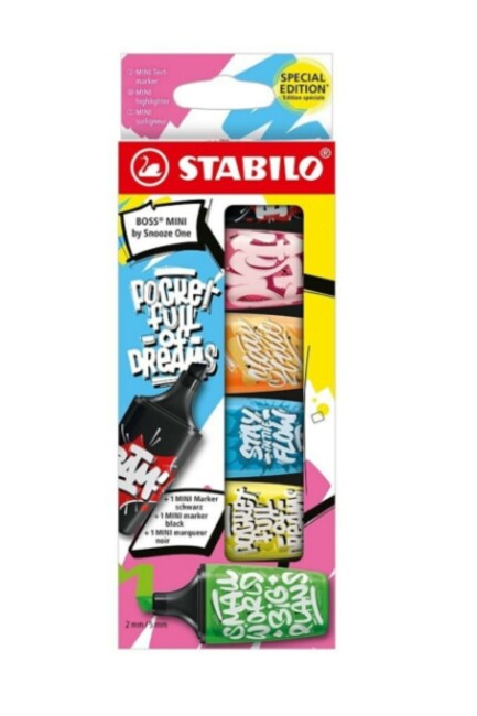 STABİLO BOSS MİNİ FOSFORLU KALEM BY SNOOZE ONE 6'LI - STABILO