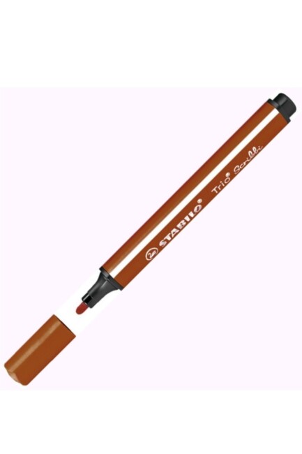 STABİLO Trio Scribbi YAYLI UÇLU KEÇELİ KALEM - Açık Kahverengi - STABILO
