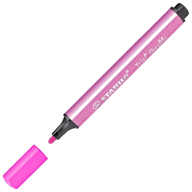 STABİLO Trio Scribbi YAYLI UÇLU KEÇELİ KALEM - Pembe - STABILO