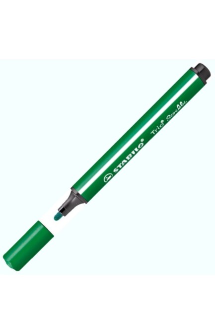 STABİLO Trio Scribbi YAYLI UÇLU KEÇELİ KALEM - Yeşil - STABILO