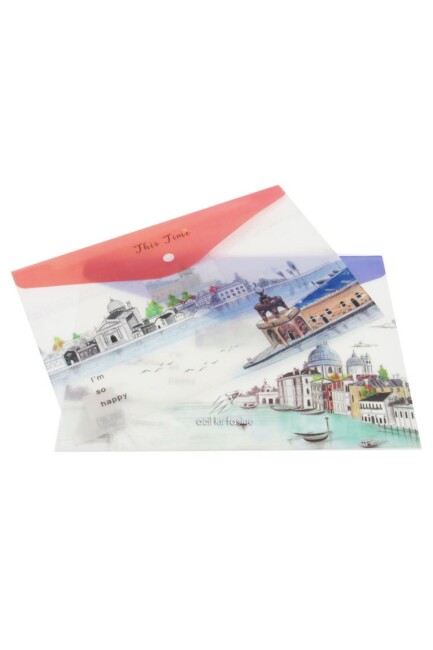 TAROS UNİCK COLOR A4 ÇIT ÇIT DOSYA VINTAGE - TAROS