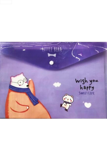 TAROS UNİCK COLOR A4 ÇIT ÇIT DOSYA WINTER BEAR - TAROS