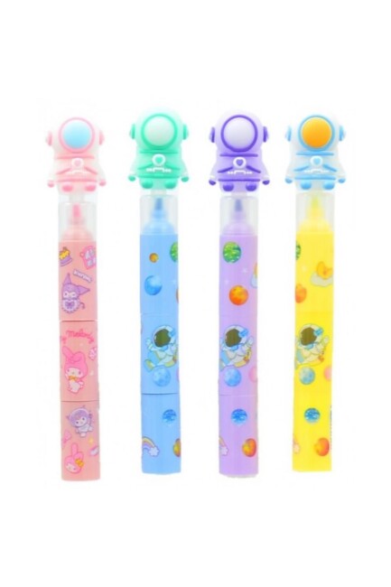 TAROS UNİCK COLOR ASTRONOT 3 RENK FOSFORLU KALEM - TAROS