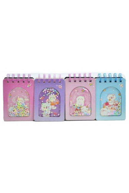 TAROS UNİCK COLOR BONCUKLU KEDİ SPİRALLİ NOT DEFTERİ - TAROS