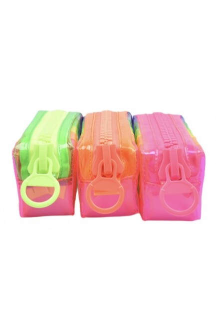 TAROS UNICK COLOR BÜYÜK BOY SİLİKON GÖKKUŞAĞI ZİPPER KALEMKUTU - TAROS
