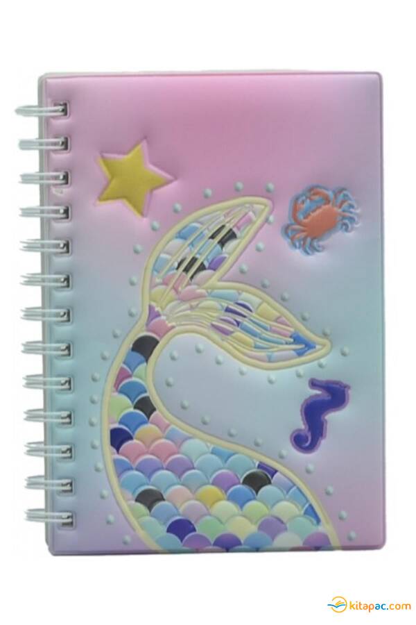 TAROS UNİCK COLOR DENİZ KIZI KABARTMALI A5 DEFTER - 1