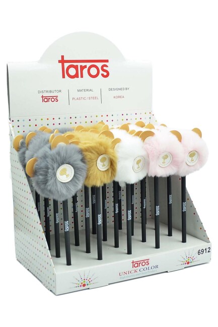 TAROS UNİCK COLOR PELUŞ AYI TEPELİ KURŞUN KALEM - TAROS
