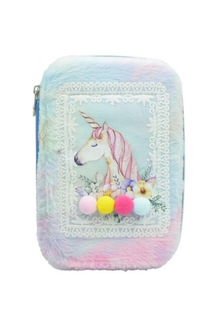 TAROS UNICK COLOR PON PONLU UNİCORN ELEGANS KALEM KUTU KALEMLİK - TAROS