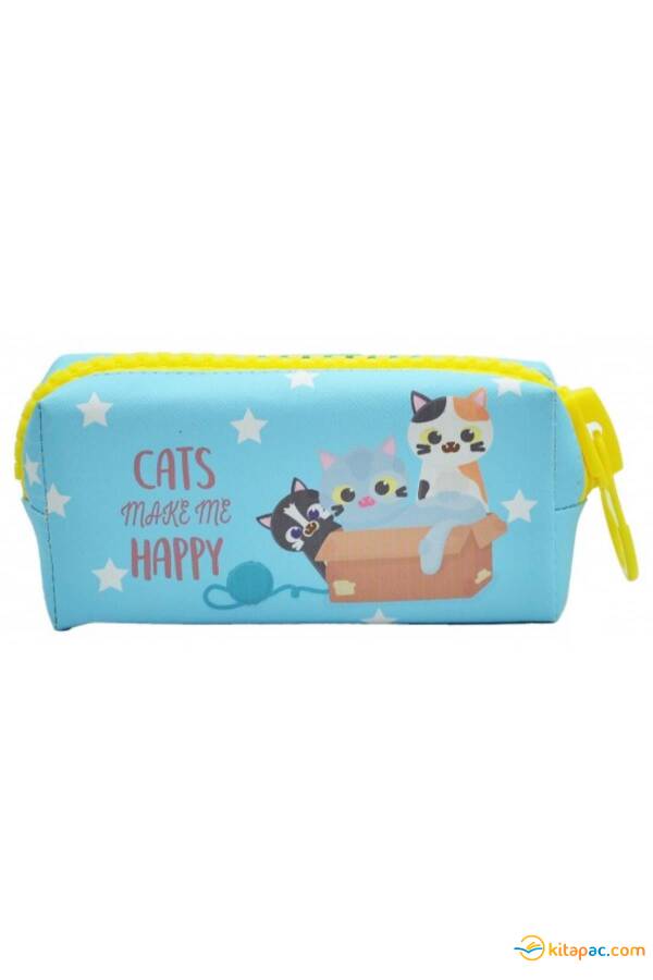 TAROS UNİCK COLOR ZİPPER CATS KALEMLİK KALEM KUTU - 1