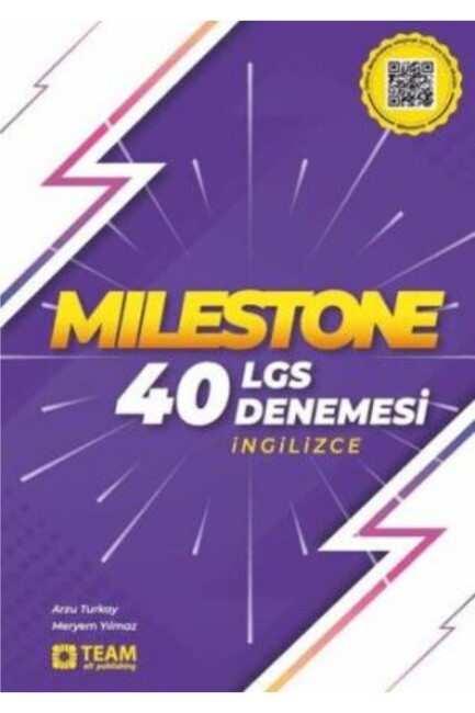 TEAM MİLESTONE 8.Sınıf İNGİLİZCE 40 DENEME - TEAM YAYINLARI