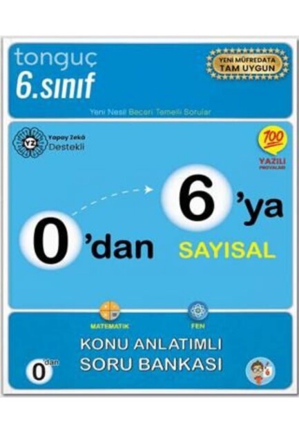 TONGUÇ 0 DAN 6 YA SAYISAL KONU ANLATIMLI SORU BANKASI - TONGUÇ YAYINLARI