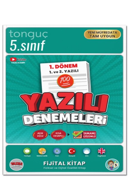 TONGUÇ 5.Sınıf YAZILI DENEMELERİ 1. DÖNEM 1 VE 2.YAZILI - TONGUÇ YAYINLARI