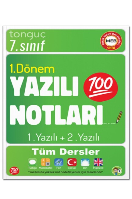 TONGUÇ 7.Sınıf YAZILI NOTLARI 1. DÖNEM 1. ve 2. YAZILI - TONGUÇ YAYINLARI