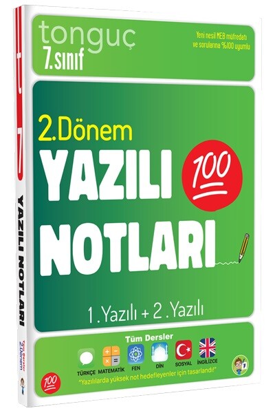 TONGUÇ 7.Sınıf YAZILI NOTLARI 2. Dönem 1. ve 2. YAZILI - TONGUÇ YAYINLARI